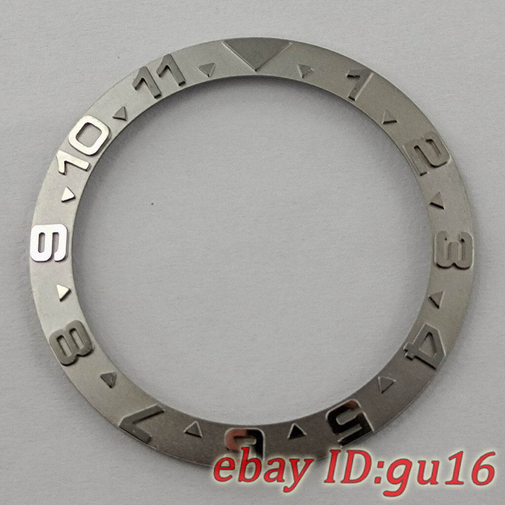 38mm Gold Black Silver stainless steel bezel insert for 40mm men automatic watch