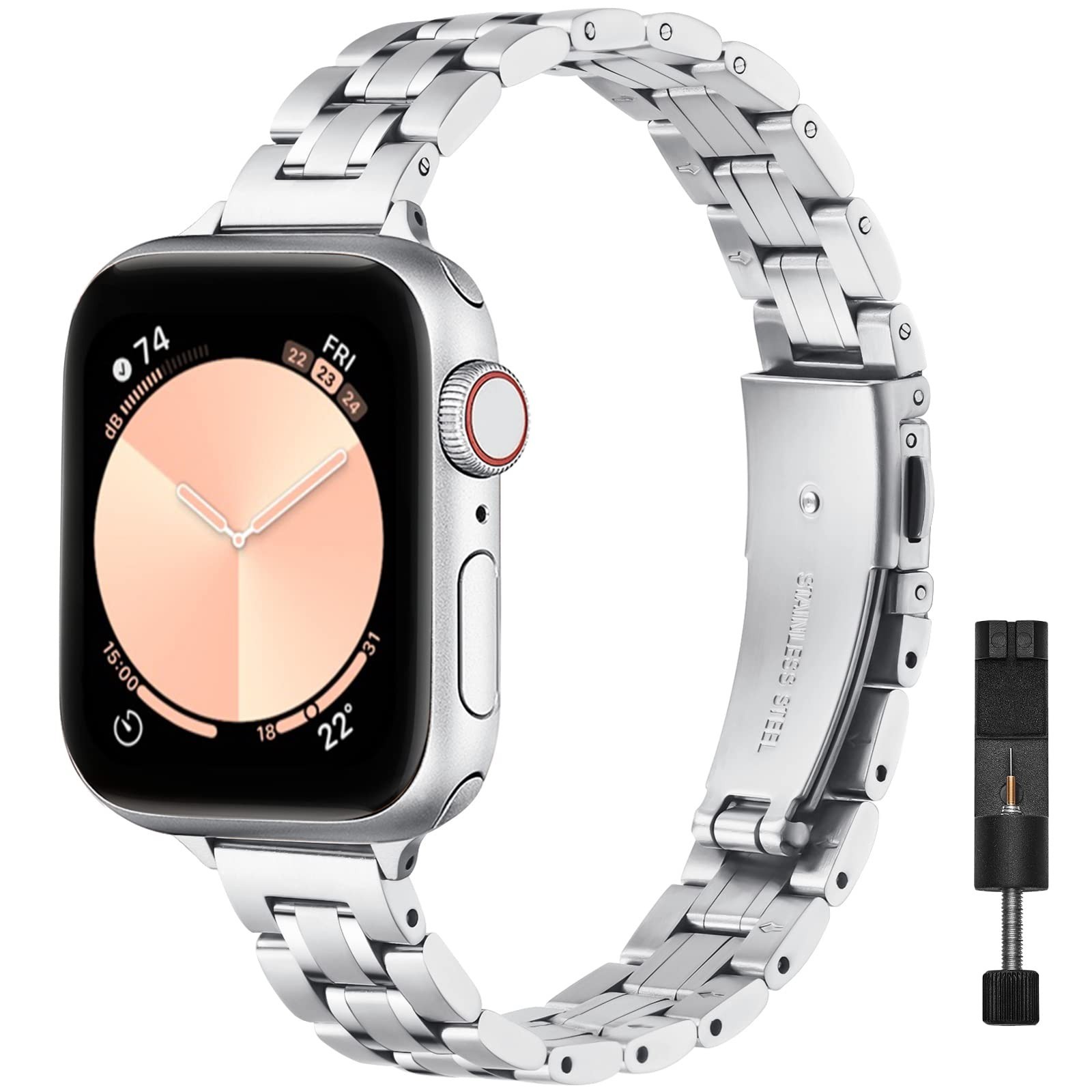 STIROLL Thin Replacement Band Compatible for Apple Watch 38mm 40mm 41mm 42mm(…