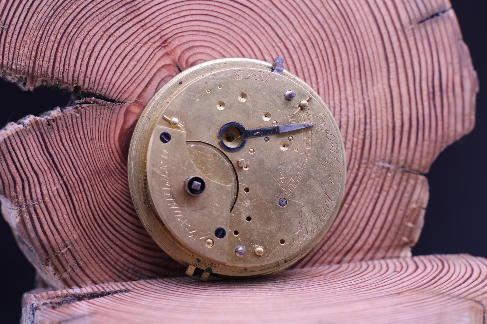 ISRAEL JACOBS 7852 SUNDERLAND KEYWIND ENGLISH LEVER POCKET WATCH MOVEMENT (KD)