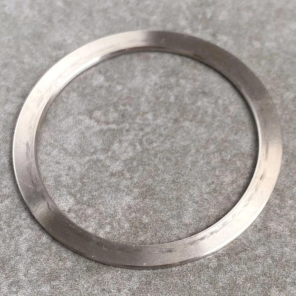 38mm*31.5mm Flat Watch Bezel Insert Silver Steel Fit For SKX 007 Dive Men Watch