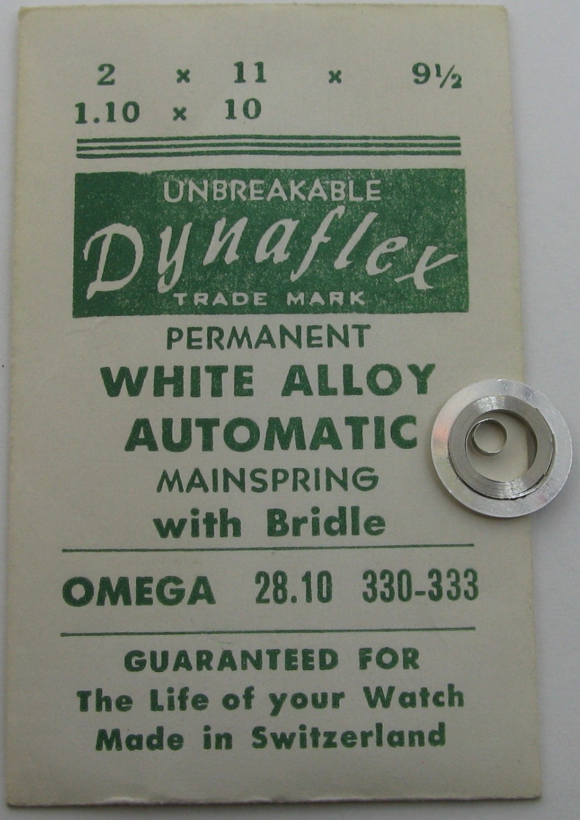 Omega Watch 330 – 333 28.10 … mainspring #771 with its bridle * white alloy *