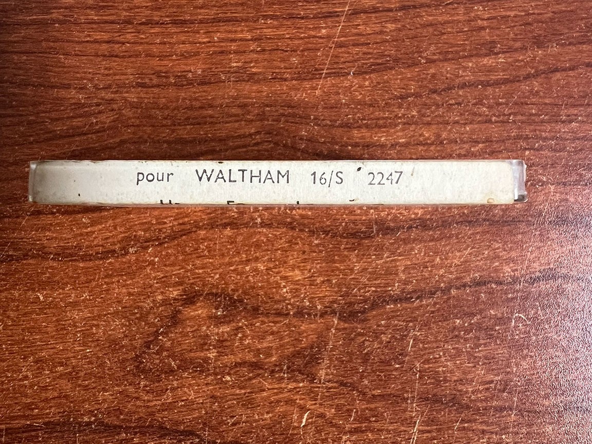 Waltham Pocket Watch Mainspring 16S 2247 EXACT Alloy NOS