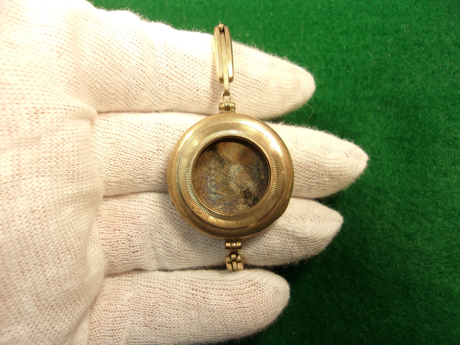 #1 of 5, NICE VTG ANTIQUE ROSY YELLOW GOLD FILLED LADY’S WRISTWATCH CASE & BAND