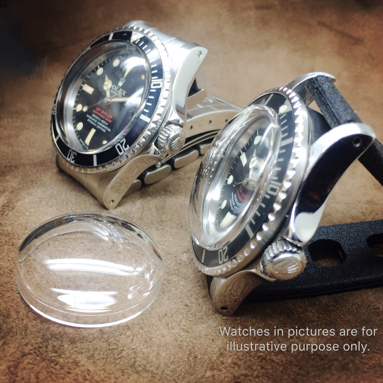 Super High Dome Crystal Fit Rolex 1665 Sea Dweller Diver Vintage Watch Plexi