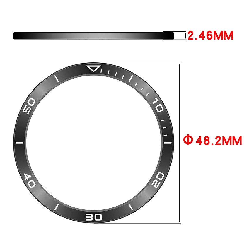 Time Zone Steel Bezel Watch Bezel for Garmin Fenix8 SOLAR 51mm/Fenix8 SOLAR 47mm