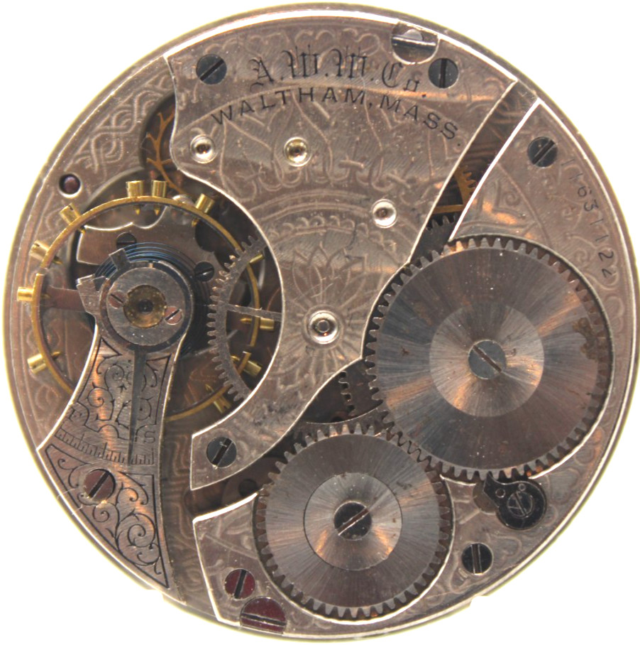 1902 WALTHAM POCKET WATCH MOVEMENT 11631122 GRADE 610 16s 7j (QE)