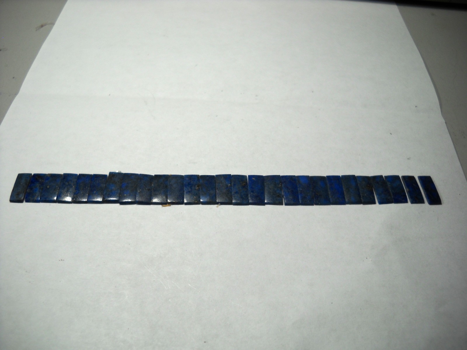 559 Vintage Lapis Lasuli tryangle bracelet replacement pieces 11 x 4 x 1 mm