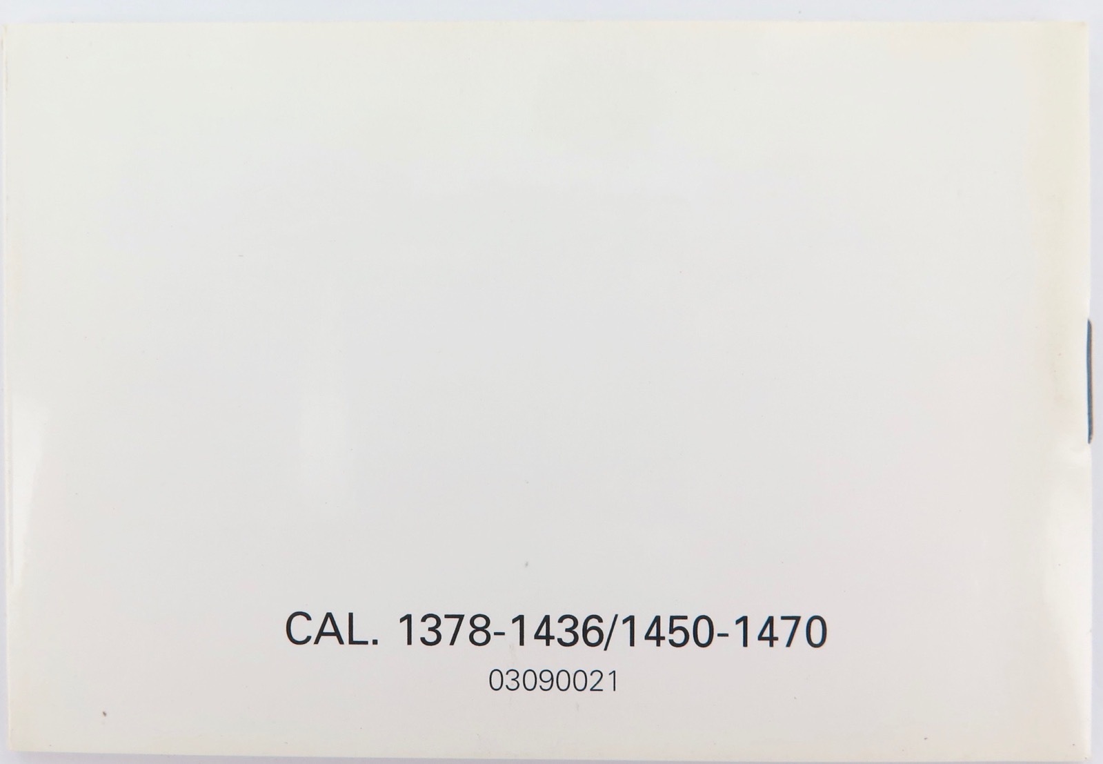 SCARCE 1992 OMEGA CAL. 1378-1436 / 1450-1470 WORLD SERVICE INSTRUCTIONS BOOKLET