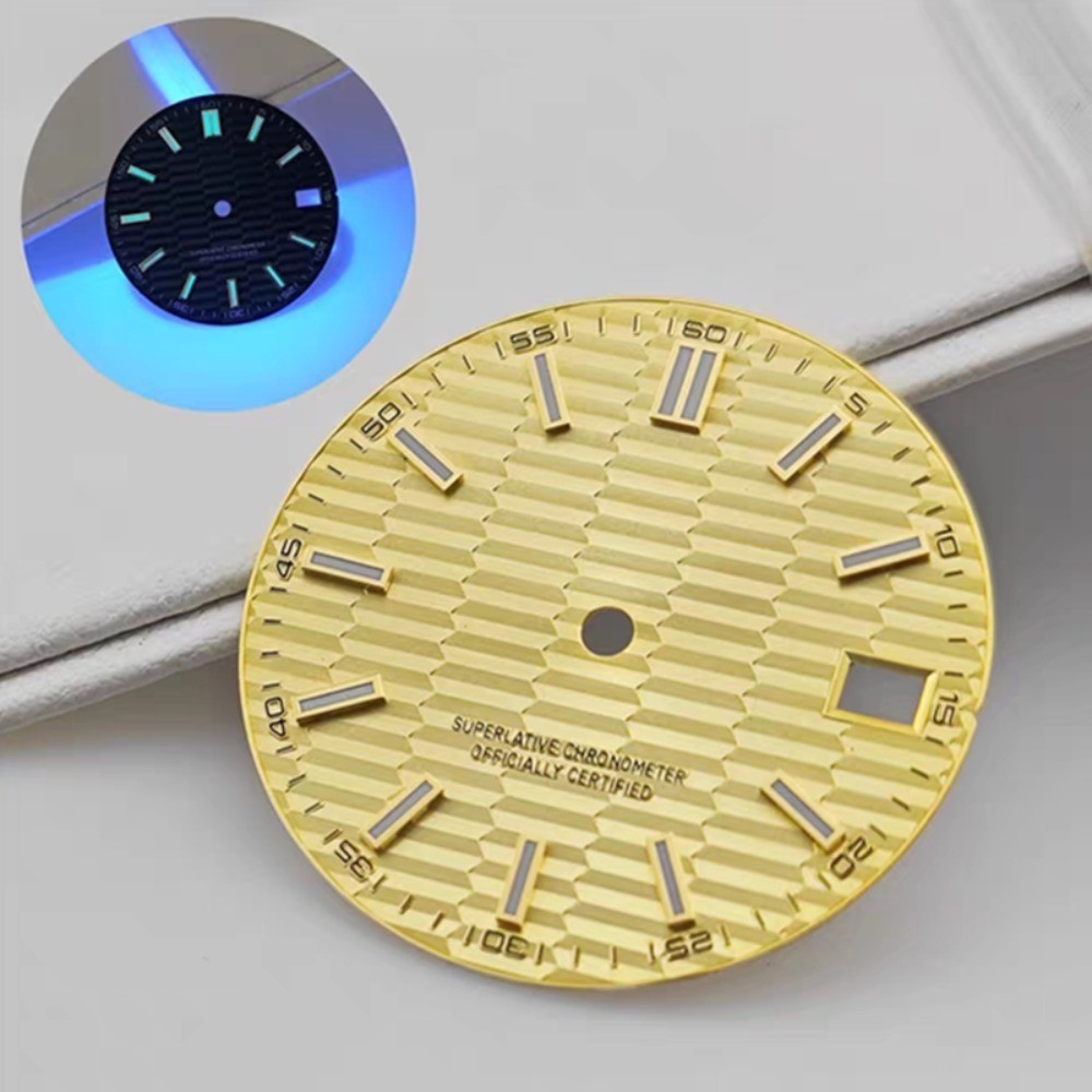 NH35 Dial 28.5mm Blue Stripe Dial Blue Luminous for NH35/36 Movement Watch Parts