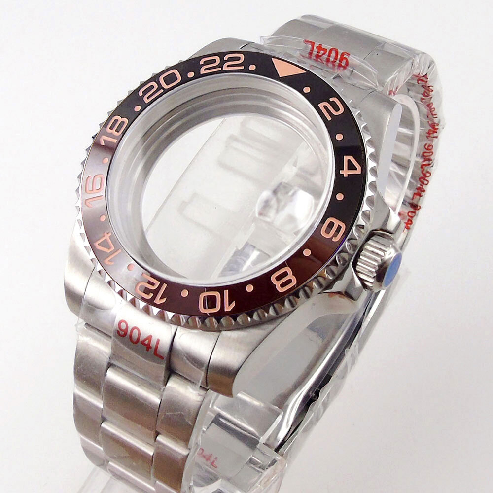 Tandorio 40mm Watch Case 20ATM Diver Sapphire Glass Fit Auto NH35 NH36 PT5000