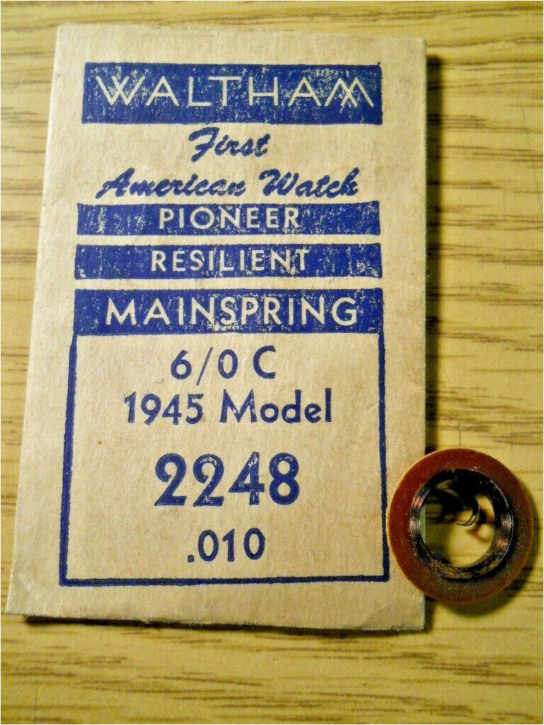 Waltham Pioneer 2248 – Watch Mainspring Model 1945 6/0C – .010 – Replacement