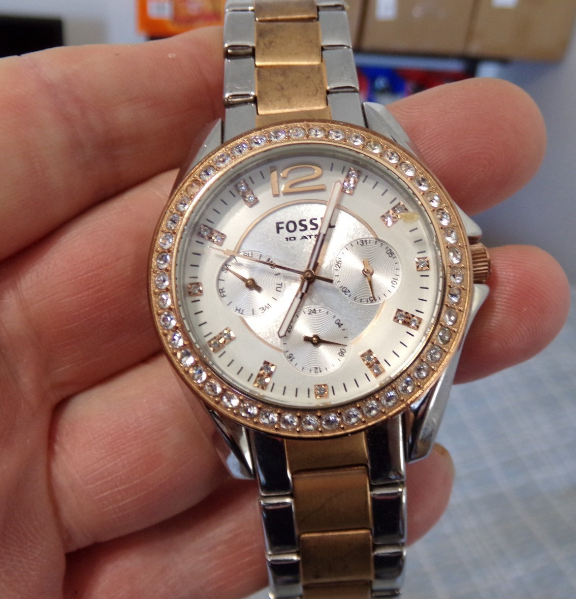 Women’s FOSSIL ES-2787 Two-Tone Watch Band Link – Extra Spare Additional