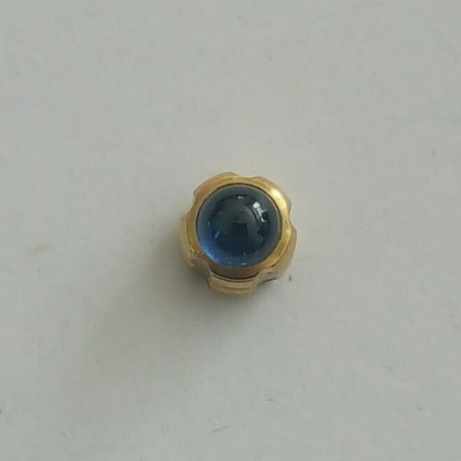 Tissot Gold Plated Crown Part Number T350-357 With Blue Cabochon Stone
