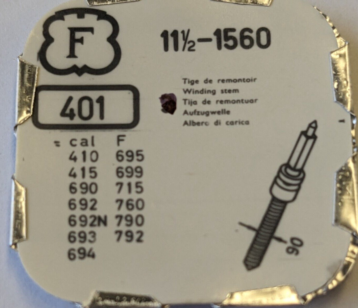Felsa caliber 690 692 695 1560 Winding Stems lot of 54 pieces+ Free shipping