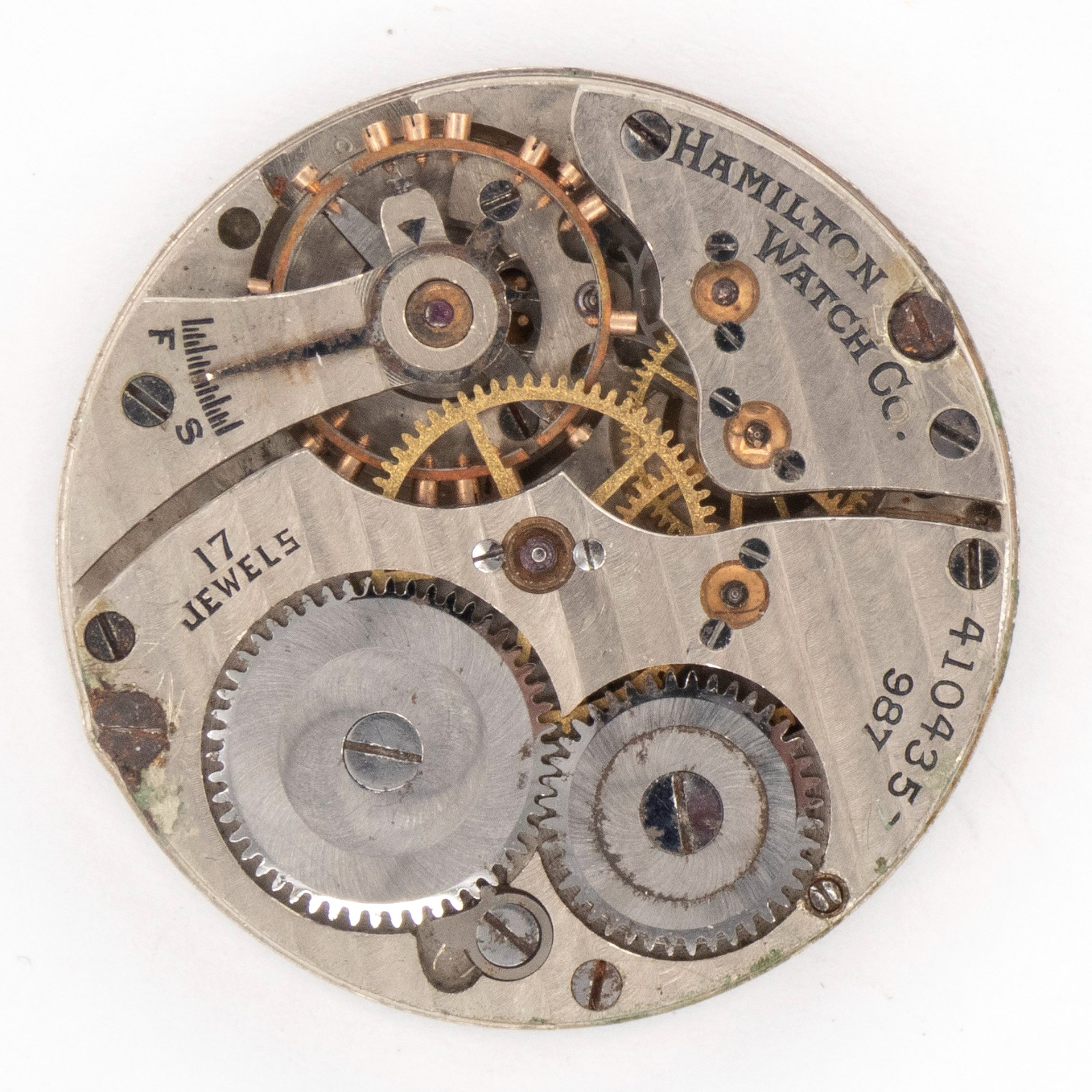 Vintage Hamilton Caliber 987 17-Jewel Wristwatch Movement