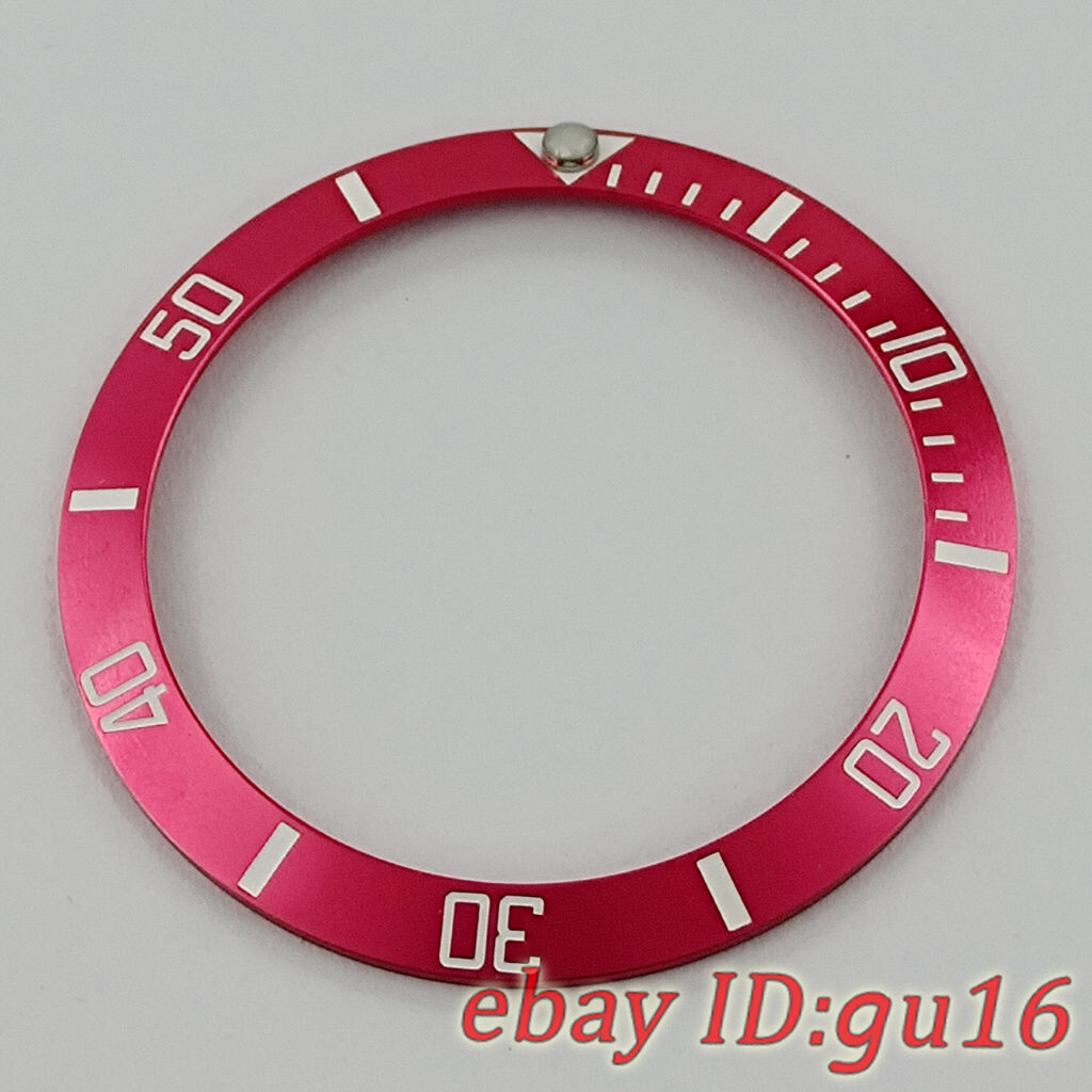 38mm high quality green blue purple titanium bezel insert fit 40mm watch case
