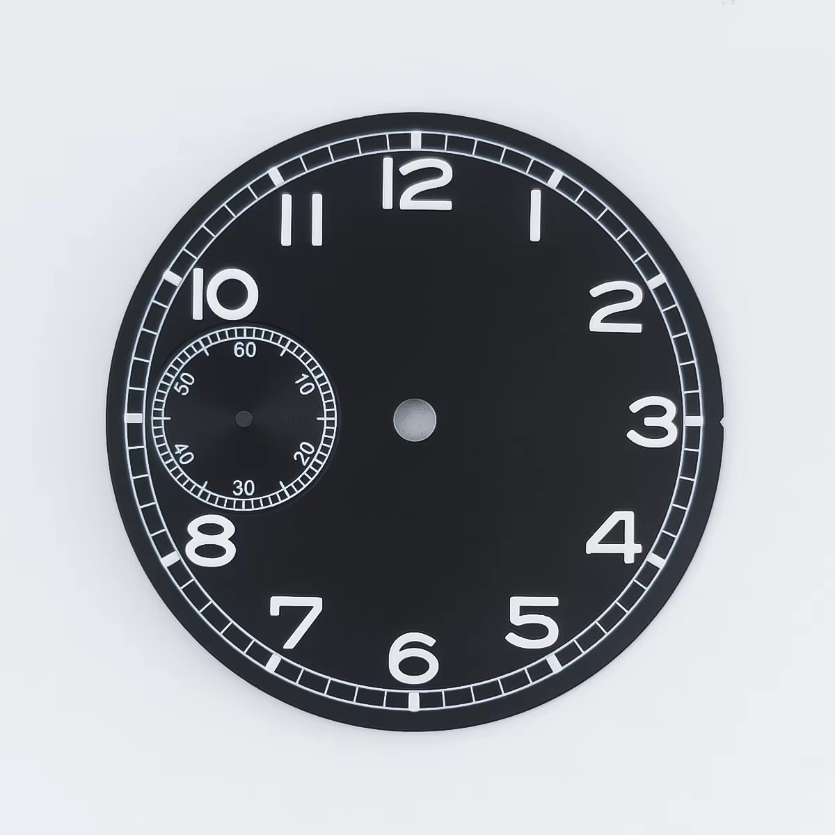37Mm Black White Blue Watch Dial Luminous Fit ETA 6498 ST3621 Series Movement