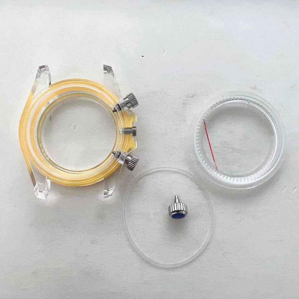 39mm Multicolored Plastic Watch Case Acrylic glass For VK63 Movement Accessories
