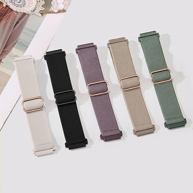 5 Pack Stretchy Watch Bands for Amazfit Bip 6/ Bip 5/GTR 4/GTR 3 Pro/GTR 3/GTR 2