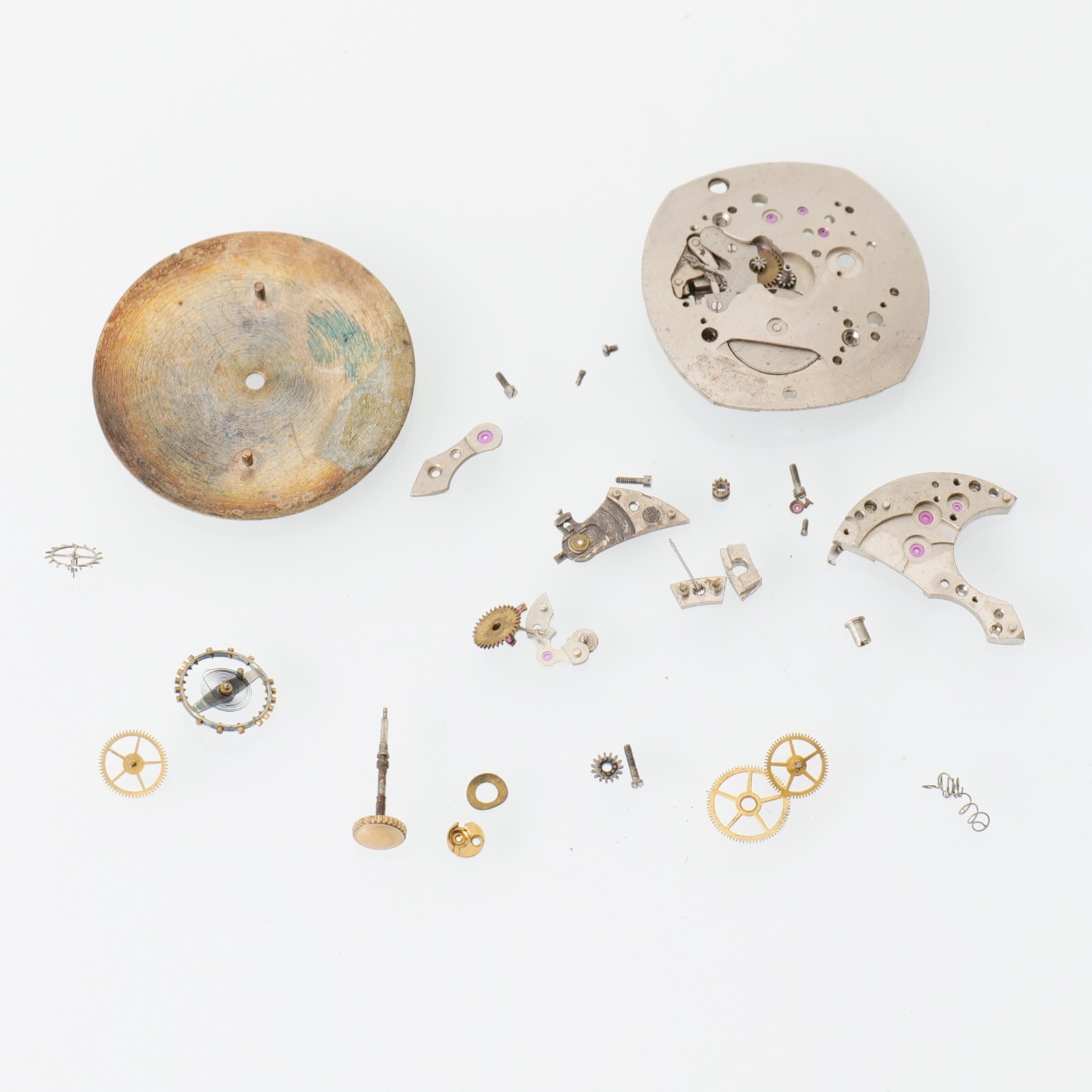 Vintage Gruen Cal 475 Autowind Watch Movement Parts w/ Dial Watchmakers