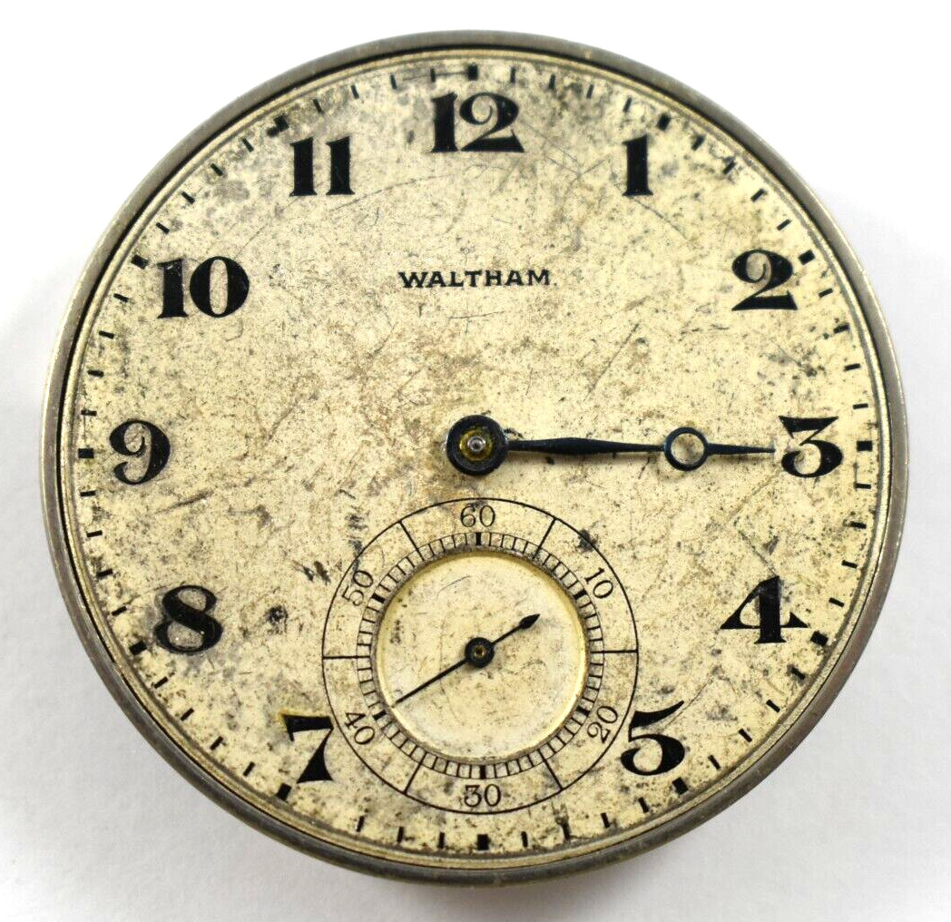 Vintage Waltham Grade 225 12s 17J OF Pocket Watch Movement lot.qk