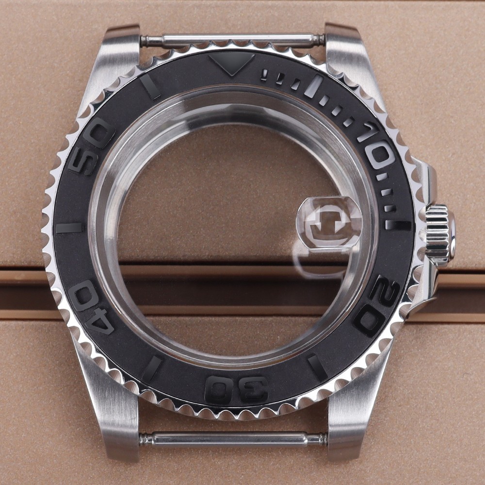 FEIYASHI Brushed Silver Sapphire 40mm Pilot Watch Case For Seiko NH35 Miyota8215