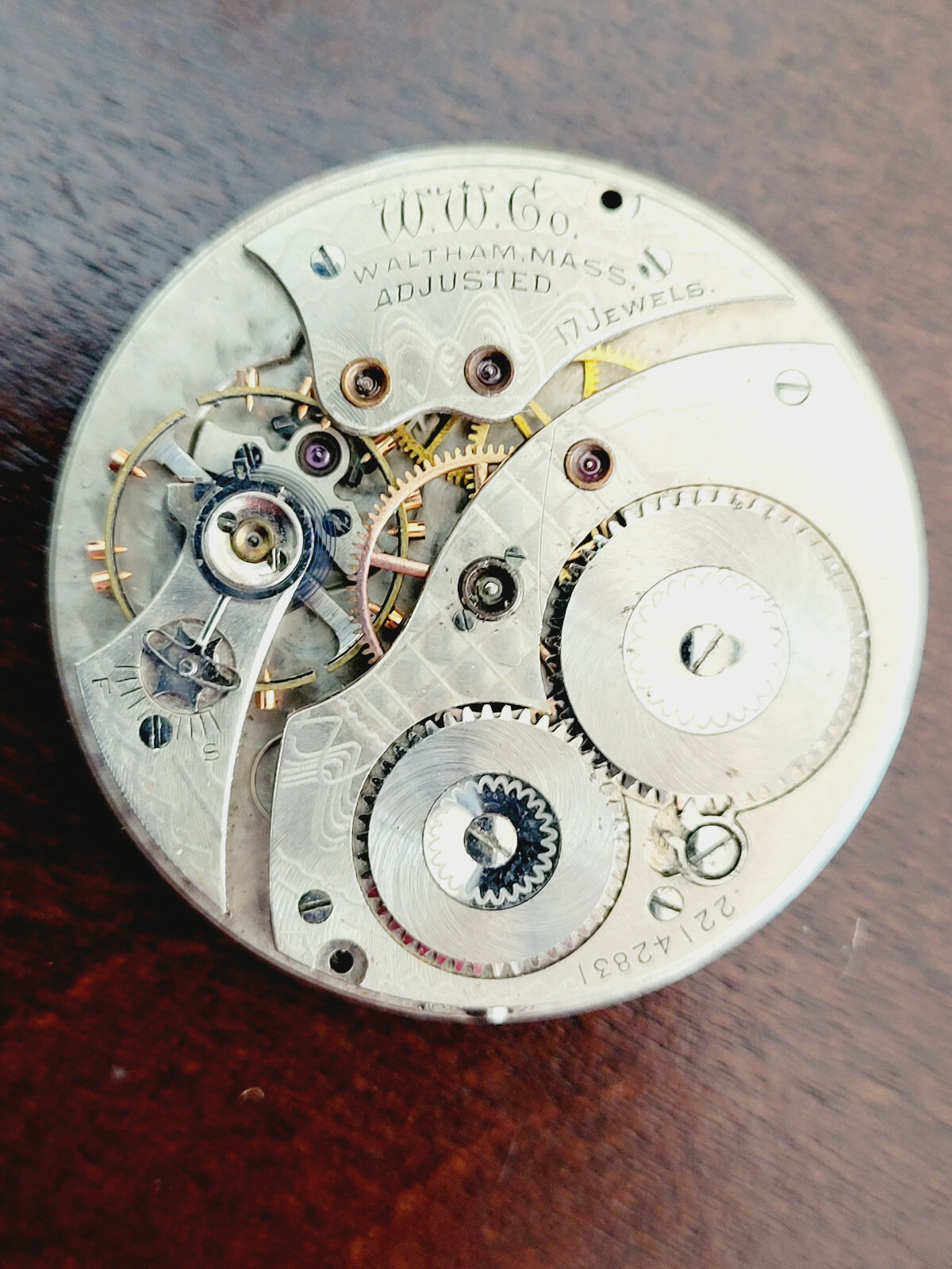 VINTAGE WALTHAM 12 SIZE POCKET WATCH MOVEMENT GRADE 235 MODEL 1894 KEEPING TIME
