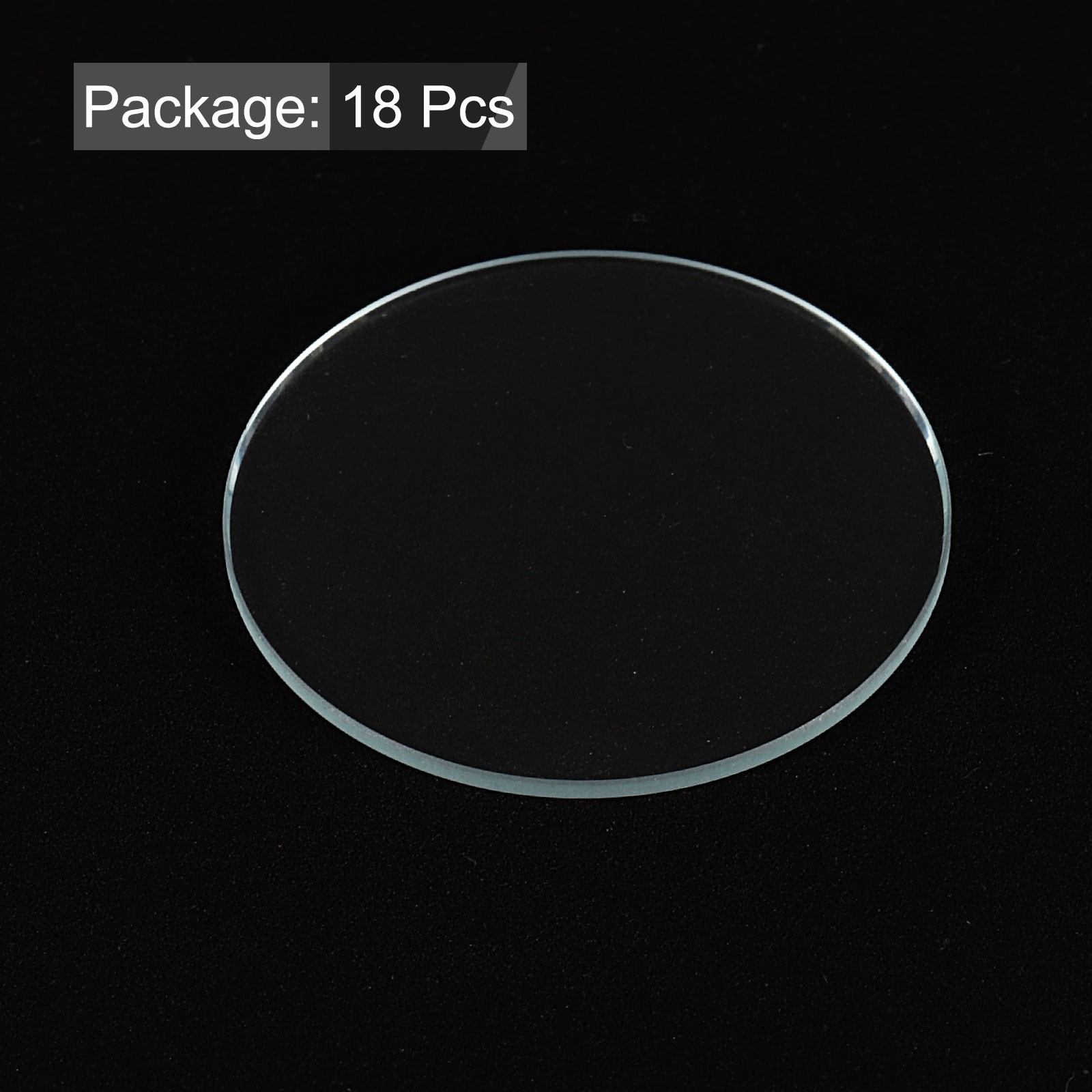 18pcs Watch Crystal Glass Lens 29mm Flat Round Glass Watch Face Crystals Lens