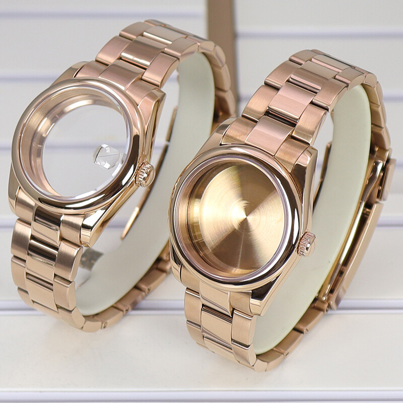 36mm/39mm Curved Bezel Watch Case Stainless Strap For SeikoNH35 NH36 Miyota8215