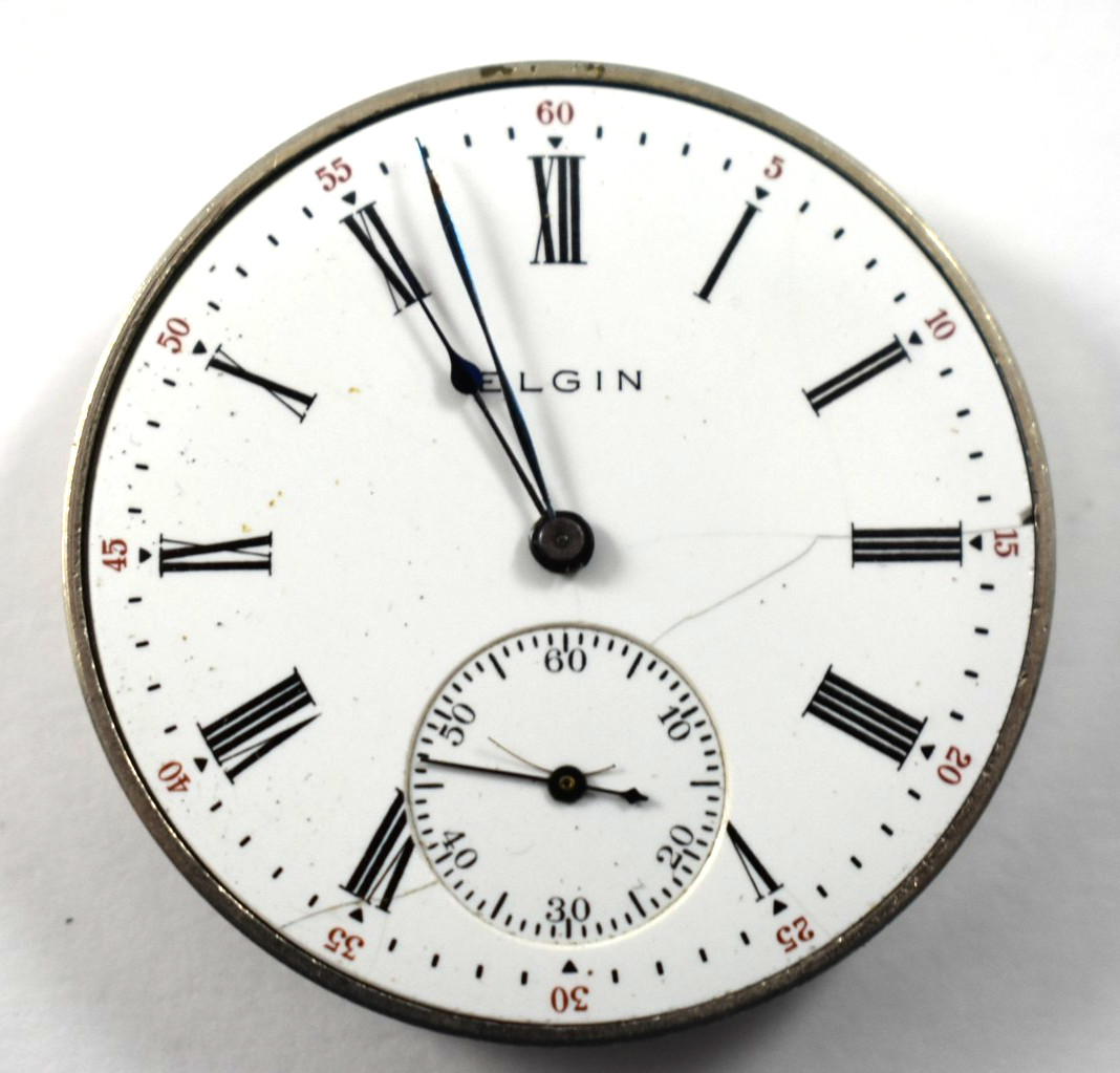Vintage Elgin Grade 345 12s 17J OF Pocket Watch Movement lot.wn