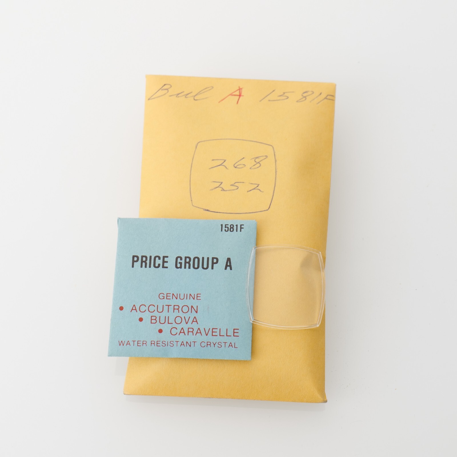 Genuine Bulova Accutron Acrylic Crystal # 1581F Watch Part Watchmakers (C1D26)