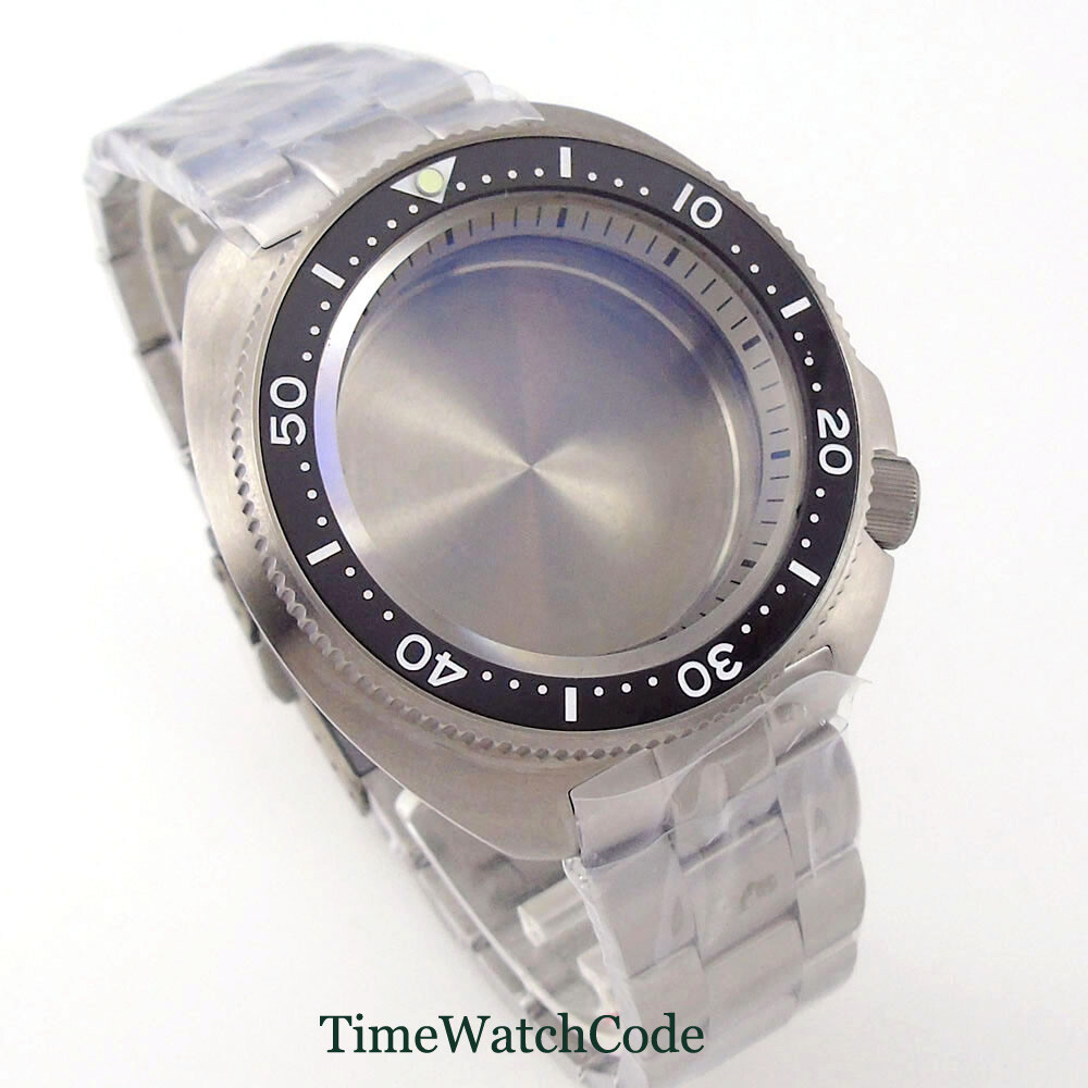 20ATM Titanium Diver Watch Case+Bracelet AR Coating Sapphire Fit For NH35 NH36