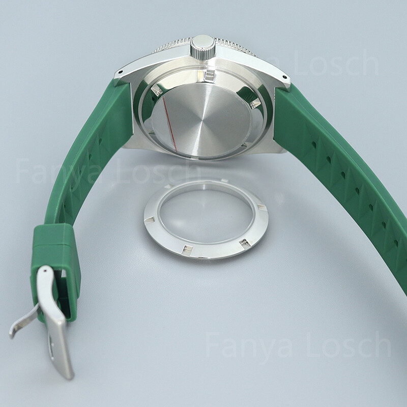 40mm Retro Dive Watch Case Modify 62Mas Mod+Green Strap For Seiko NH34 35 36 38