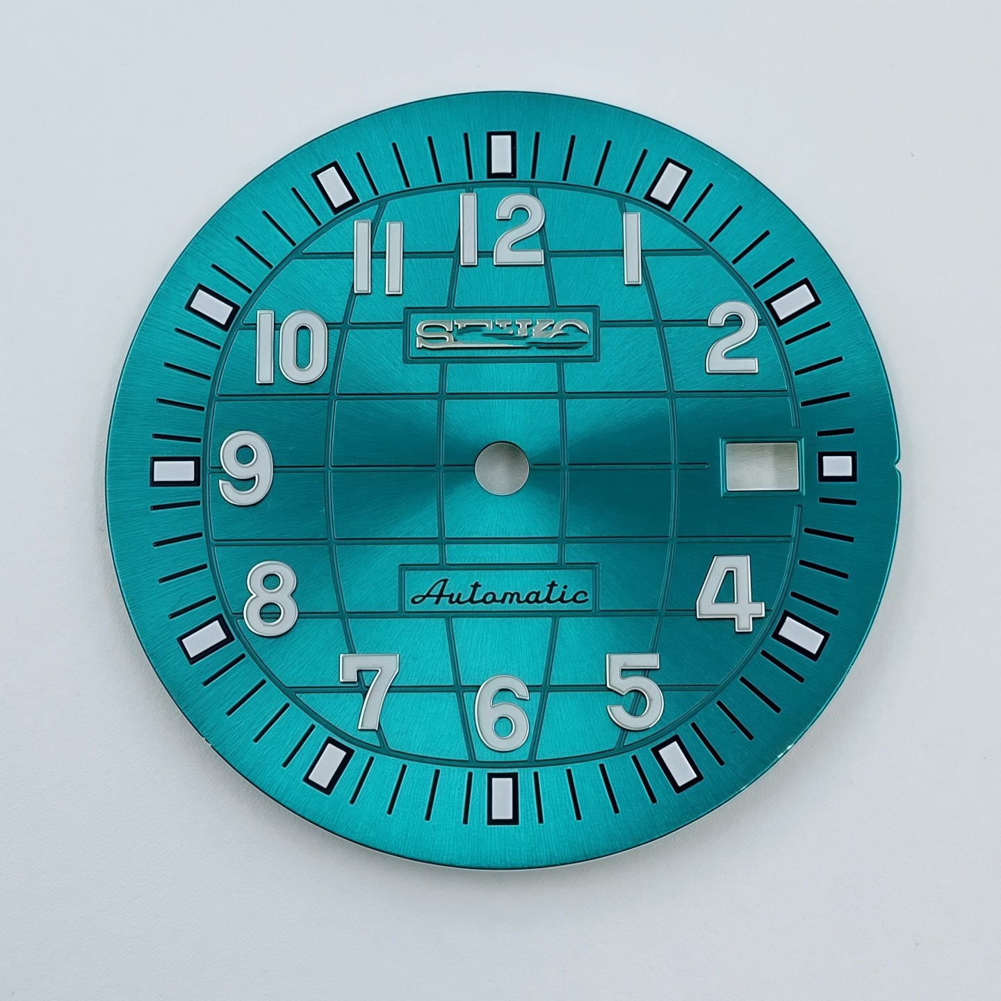 32mm Sun Pattern Watch Dial Green Luminous Date for Nh35 Nh36 Movement