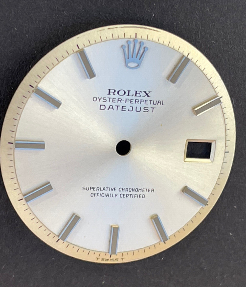 Vintage Rolex Oyster Perpertual Datejust Watch Dial For 36mm Case 1601 1603 1600