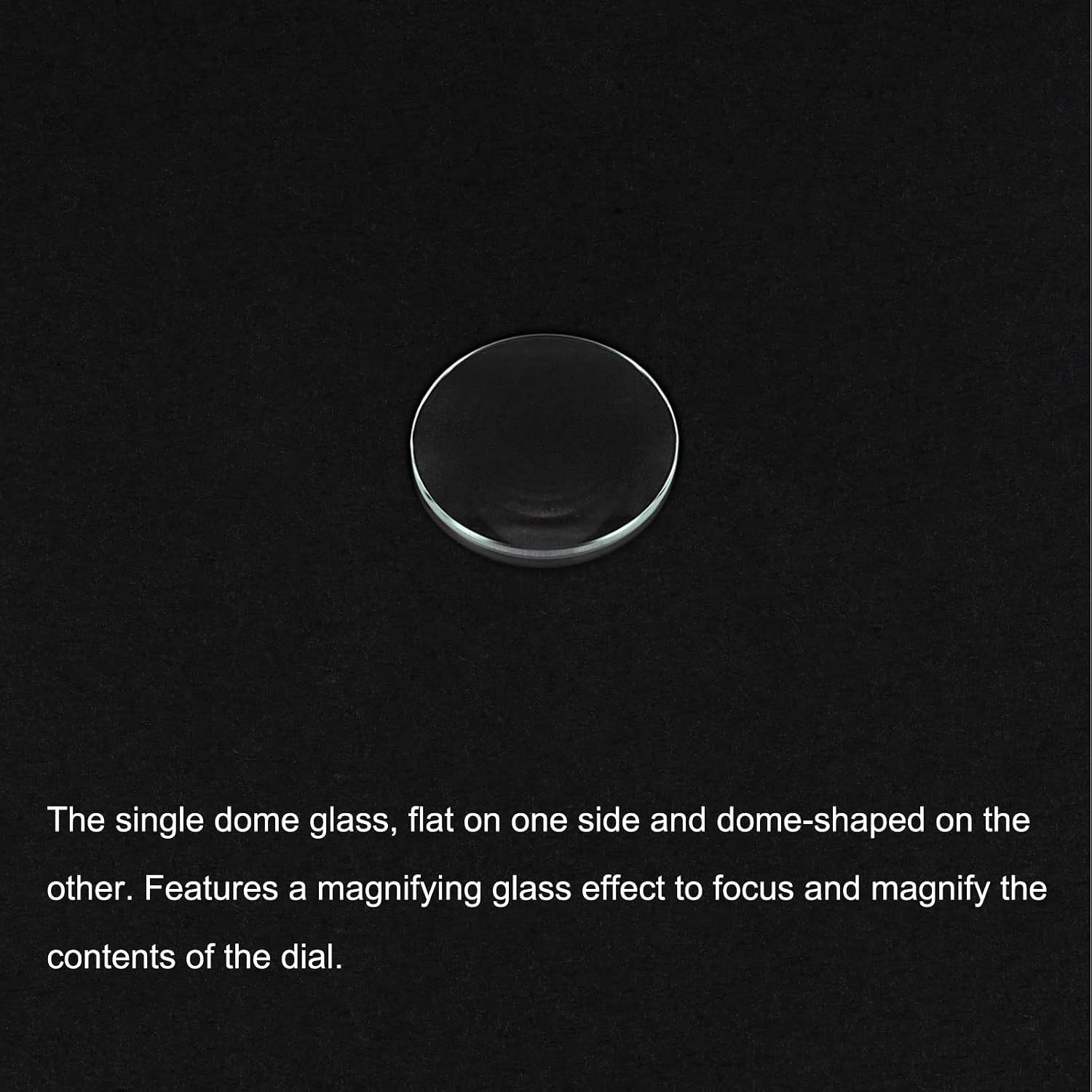8 Pack 16mm Dia. Watch Glass Crystal Lens, Single Dome Round 1.35mm Edge Thickne