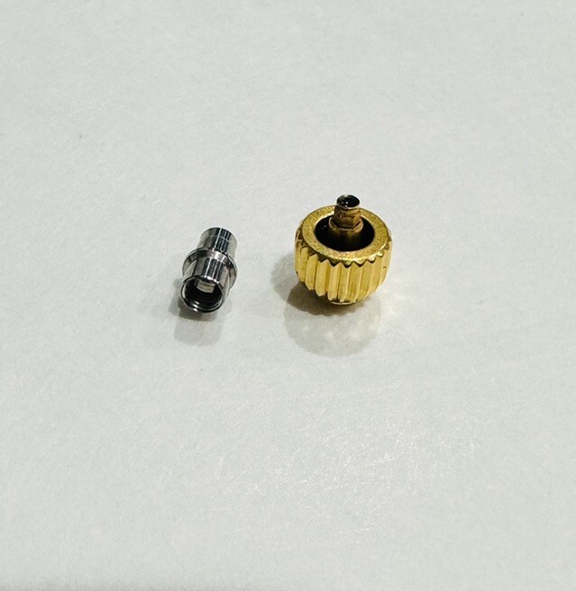 Generic 5.2mm Yellow Crown & Tube To Fit Tag Heuer Professional WG1122-0 Watch