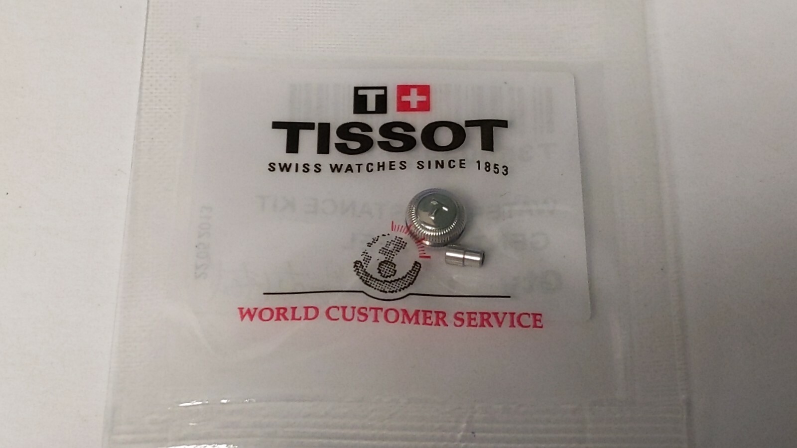 Tissot CROWN S/S T350035953 with tube approx 6mm crown diameter water resistant