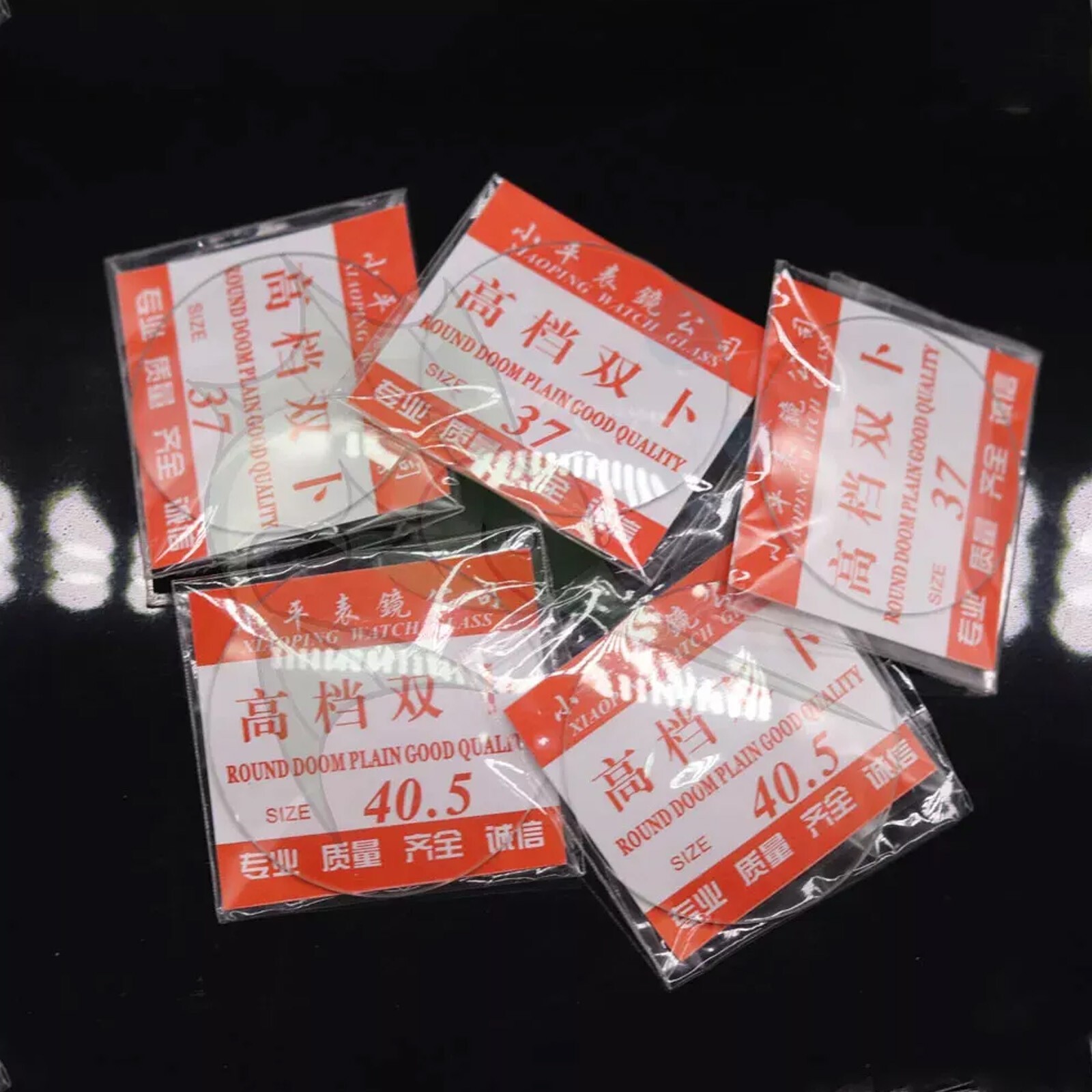 118pcs/lot Assort Size 16mm~45mm Flat Double Mineral Watch Glass.