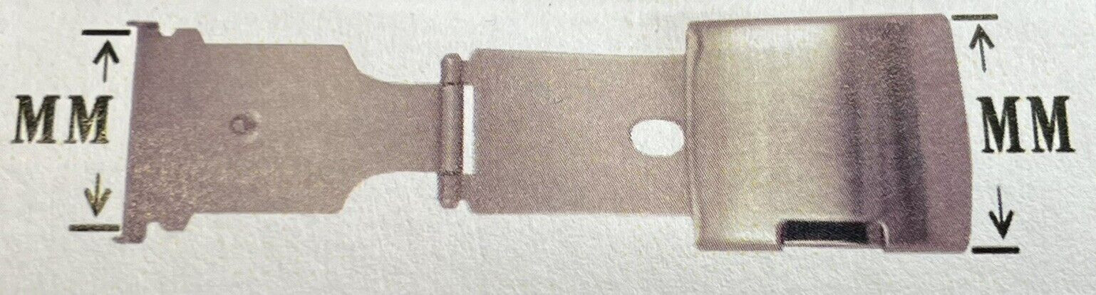 Folding Clasp Catch for Leather or Full Width Bracelet With Push Button Release