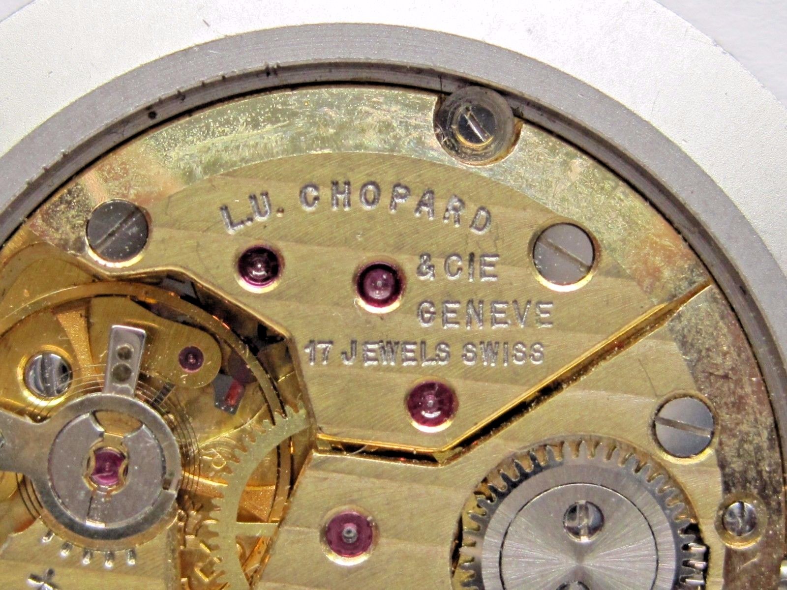 Vintage Gents L.U. Chopard & CIE Geneve Watch Movement 17 jewels.