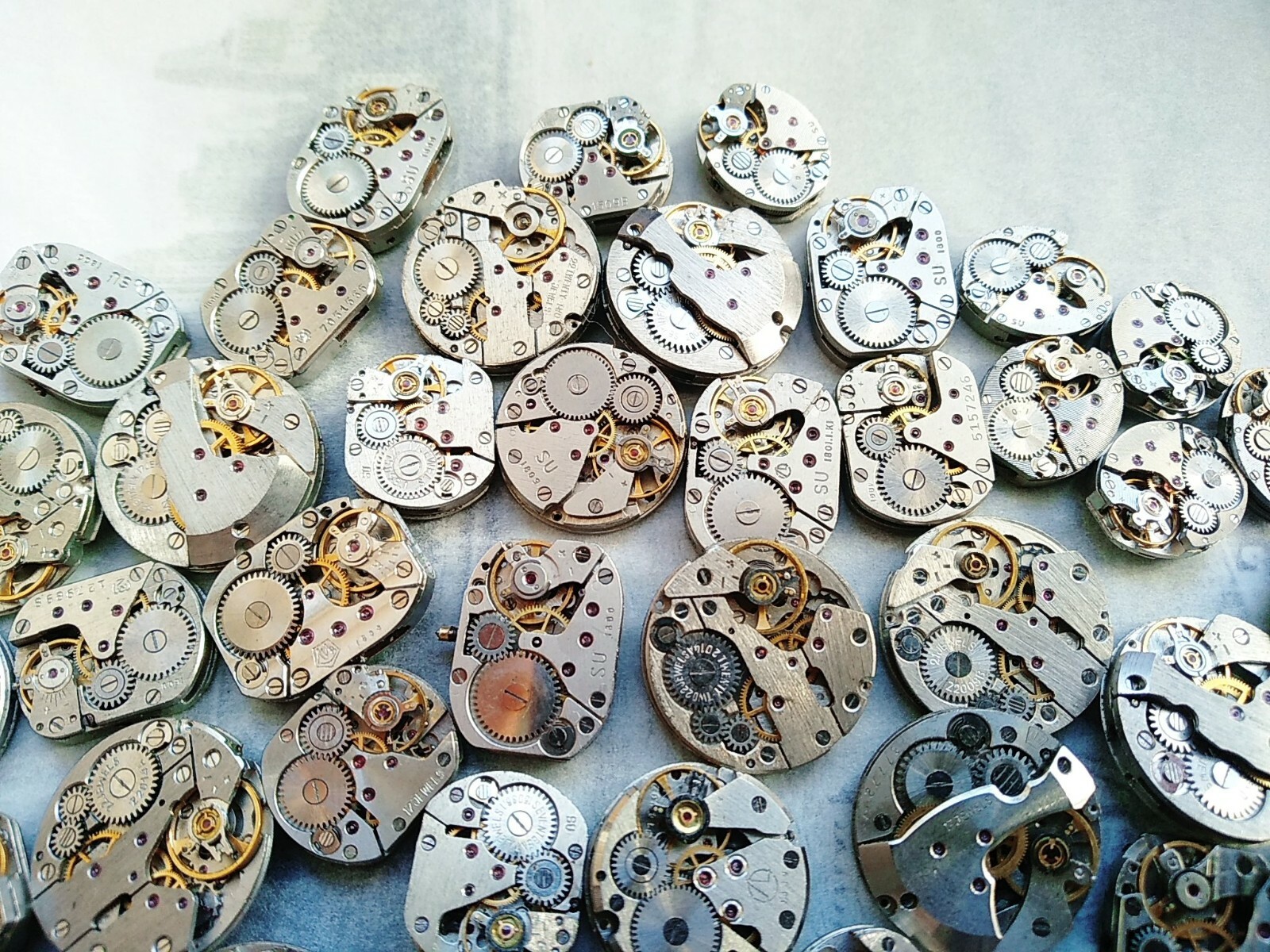 Vintage Watch Mechanisms Steampunk Art set 40 pc.