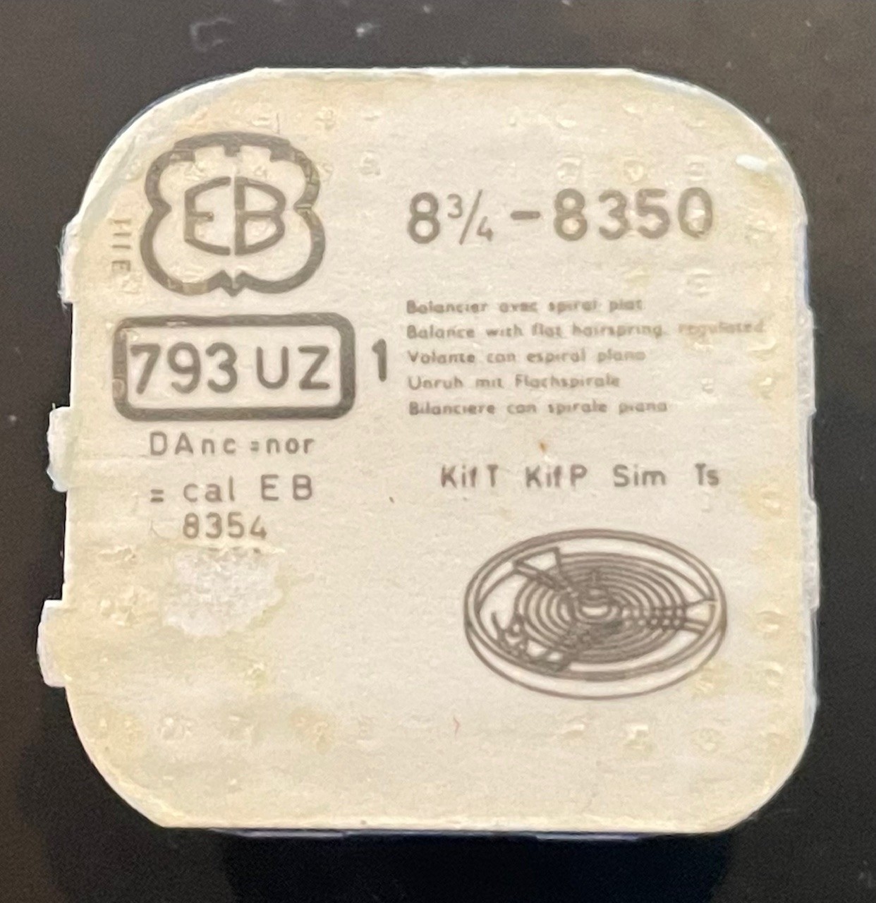 Ebauches Bettlach – 793UZ 8 3/4-8350 – Complete Balance