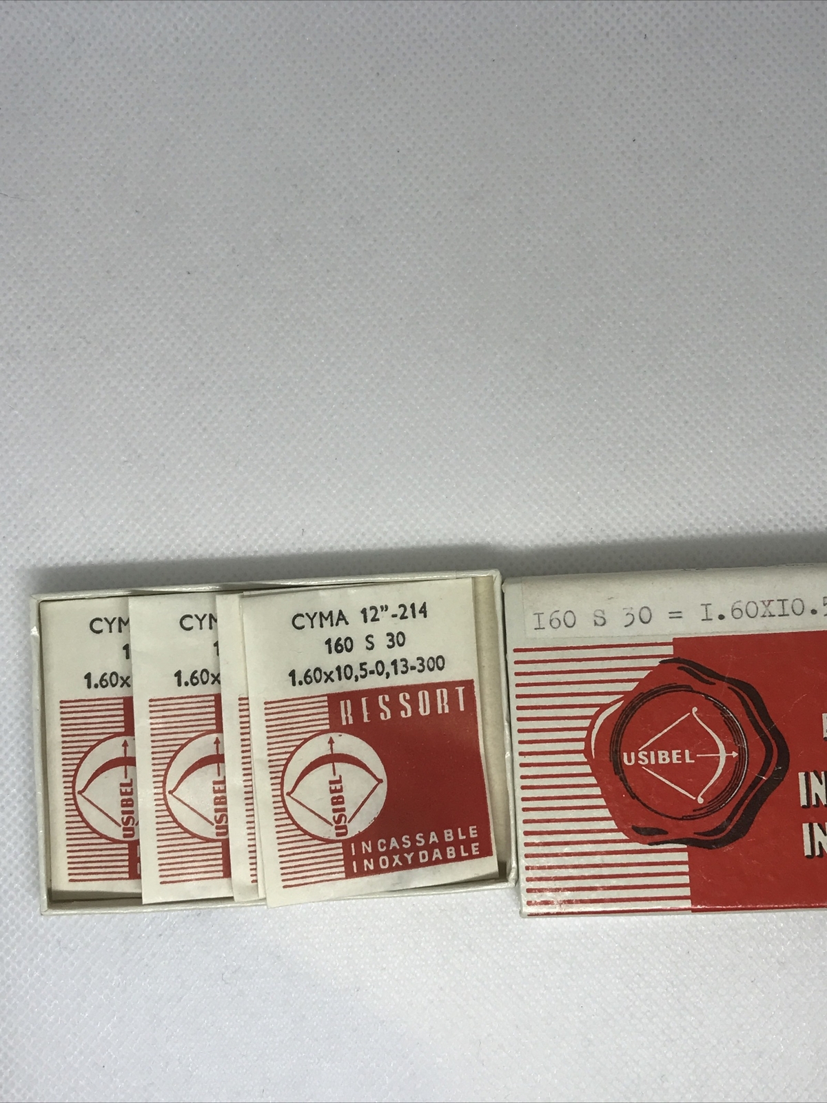 NOS Cyma 214 12″ Mainspring 160 S 30 USIBEL BOX of 5