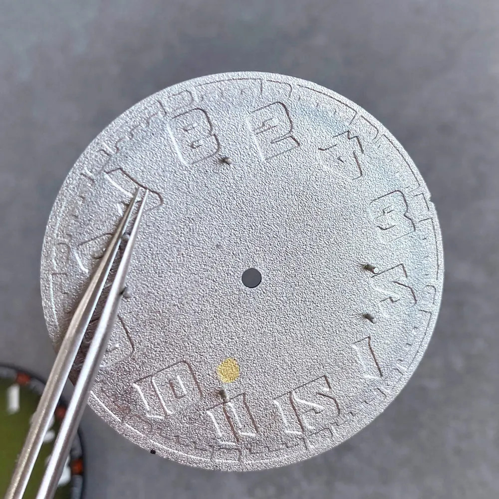 Tandorio 40.5mm Matte Watch Dial Replacement Parts Fit NH35 NH36 ETA2824 PT5000
