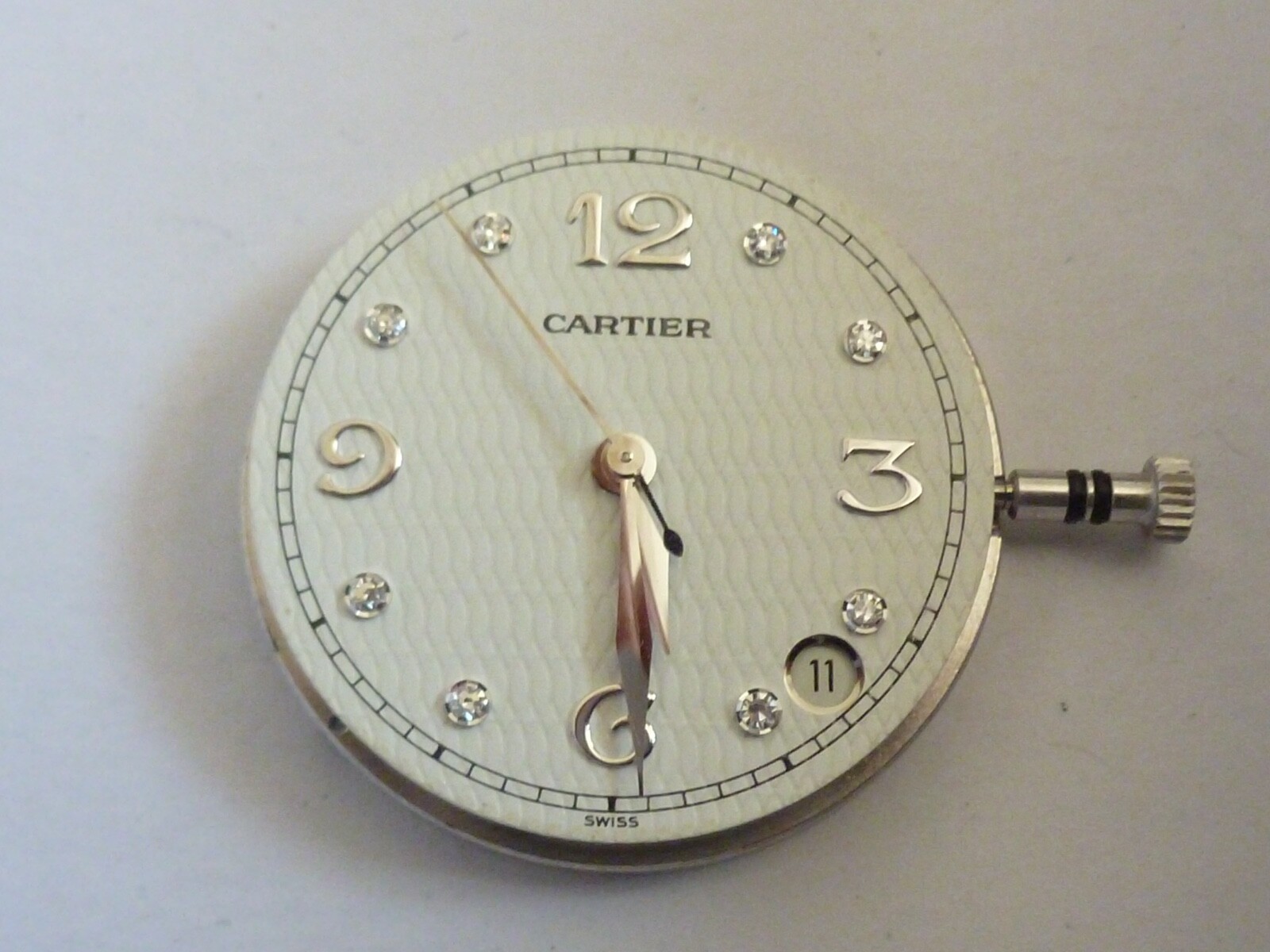MOVEMENT AND Diamond DIAL CARTIER PASHA Cal. 049 ETA 2892-2 AUTOMATIC 21 jewels