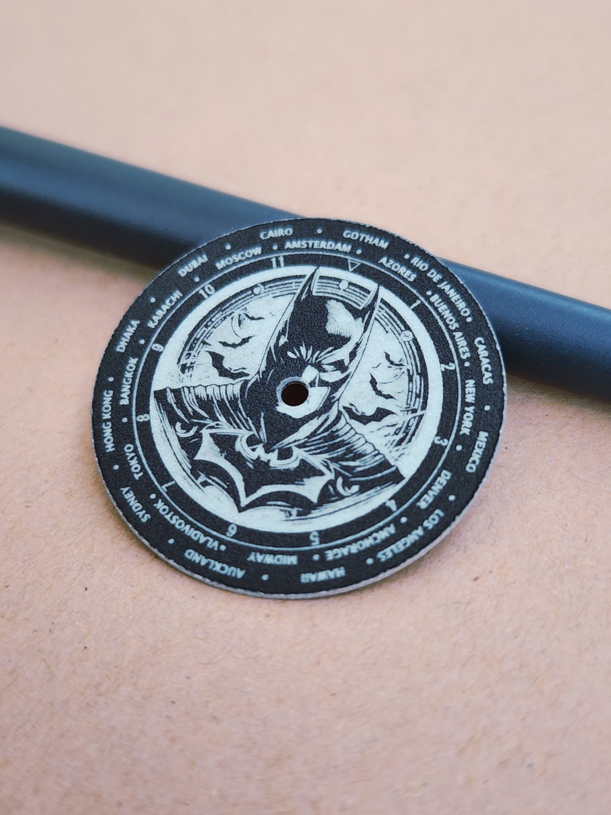 Custom-Made Laser Engraved Watch Dial | BATMAN + LUME – Order any designsize