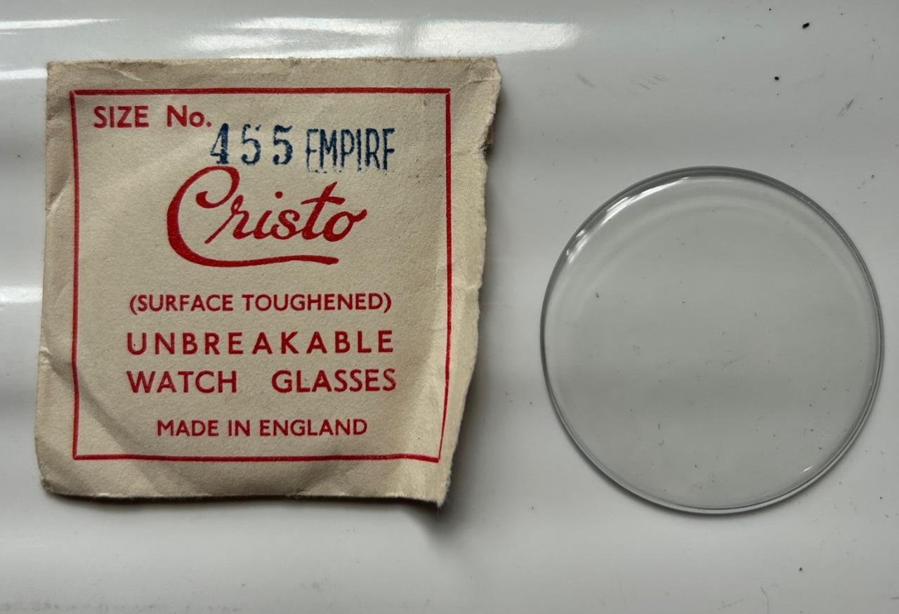 Vintage Christo Empire Watch Glass – 455=45.5MM – WATCHMAKERS SPARES