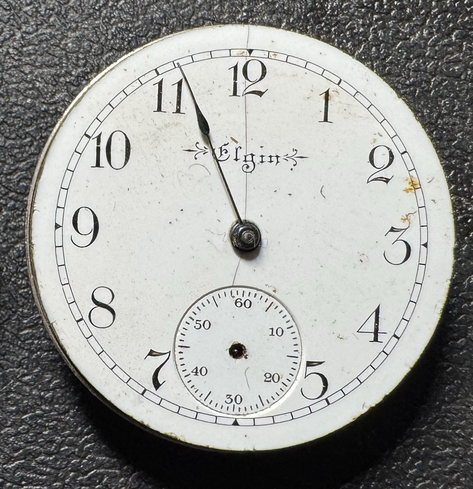 1901 ELGIN 0S 15J PW PS GRADE 223 WATCH MOVEMENT & DIAL