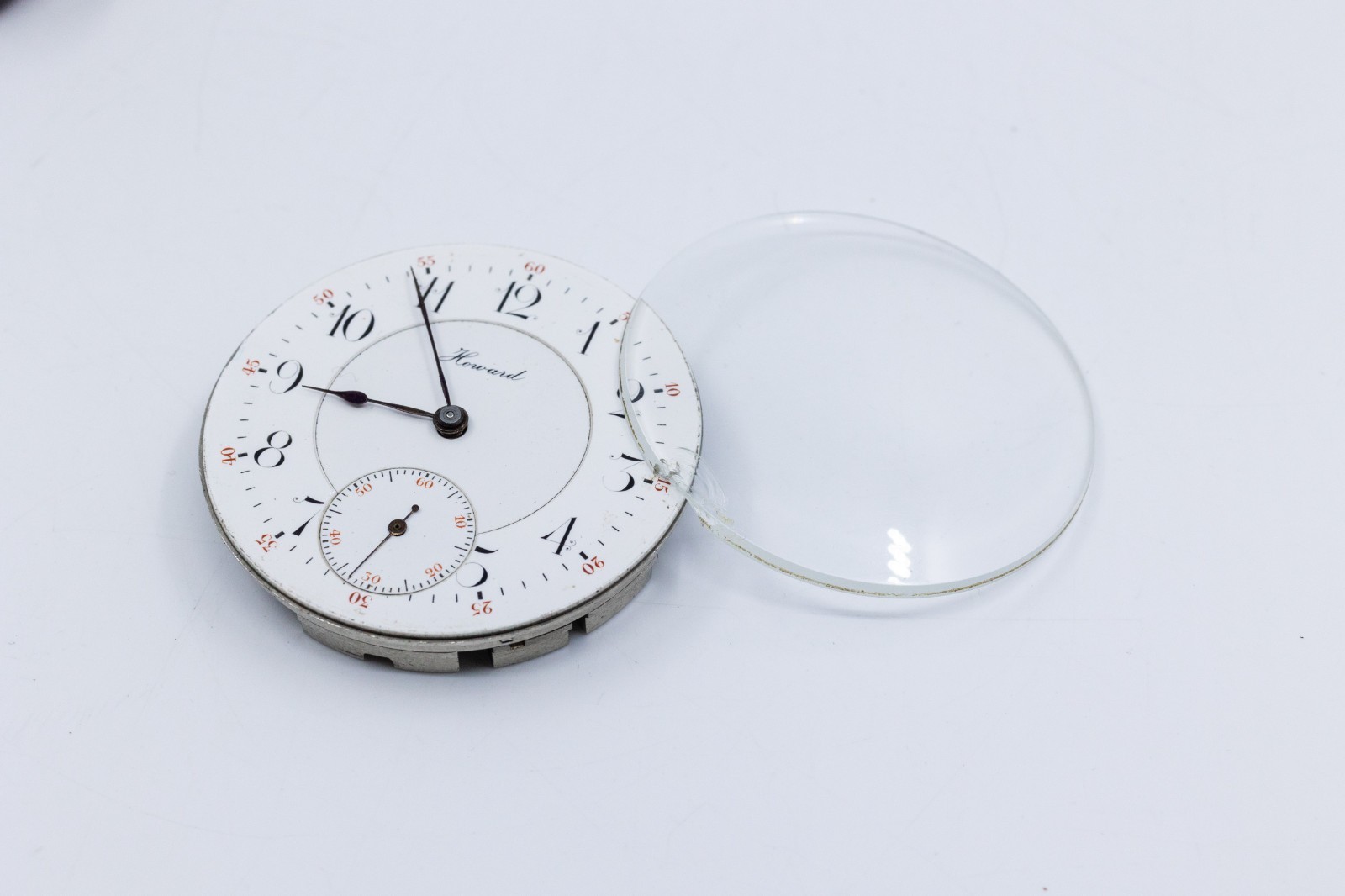 ANTIQUE HOWARD 21 JEWEL SERIES 10 POCKET WATCH MOVEMENT & DIAL